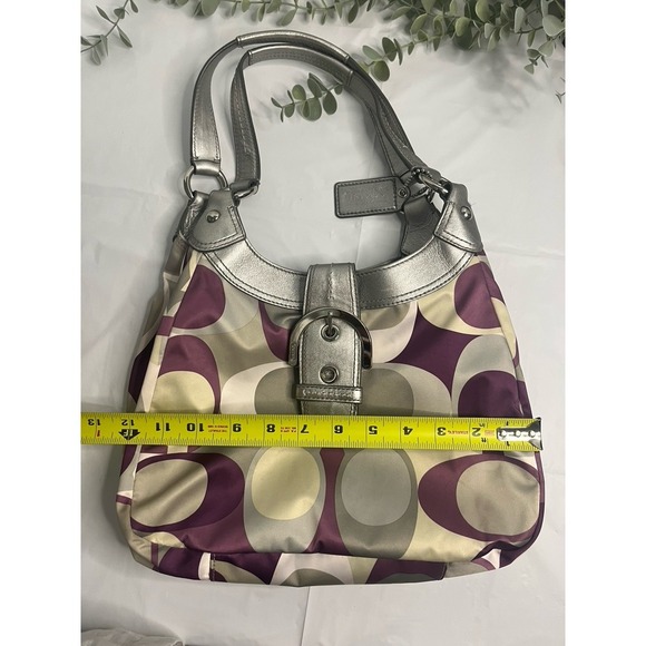Coach Y2K Purple/Sliver Shoulder Purse - Picture 9 of 11